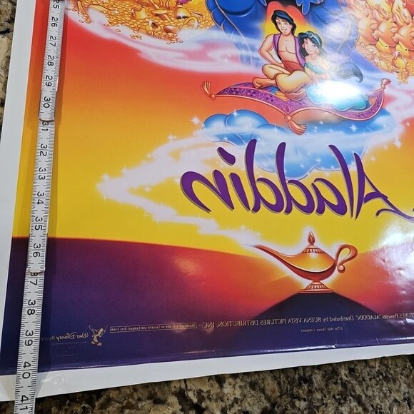 ALADDIN 2 Sided Movie Poster Original DS 27x41 One Sheet DISNEY Animation 1992 - Picture 12 of 13